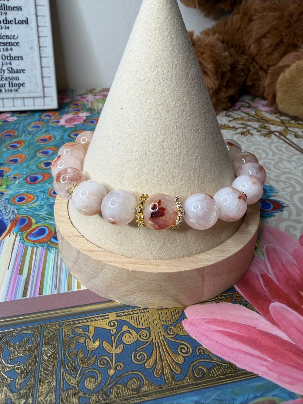 🔥 Fire Quartz Magnetic Clasp Bracelet | Handmade Gemstone Jewelry